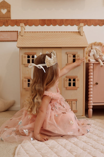Pink Tutu Stars & Moons Little Girls Tulle Dress