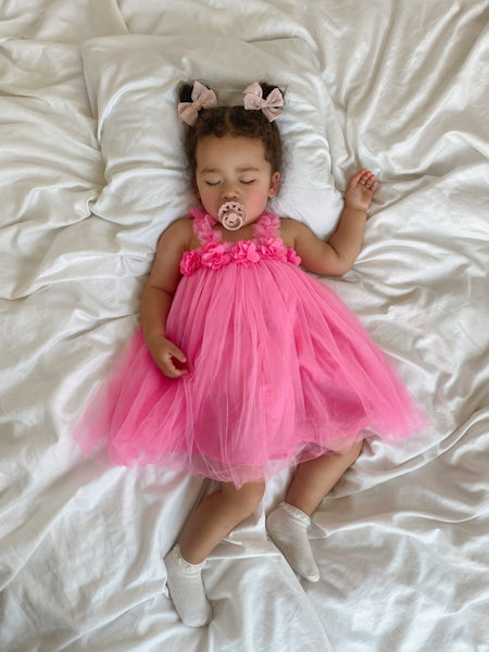 Florence Floral Birthday Tulle Dress - Pink