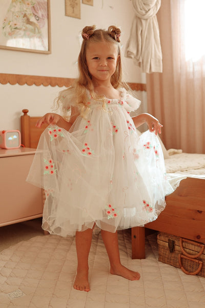 New Arabella Pixie Fairy Tulle Birthday Dress - White