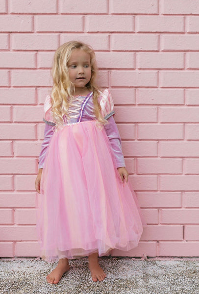 Enchanted Rapunzel Purple Princess Long Sleeve Party Dress Costume