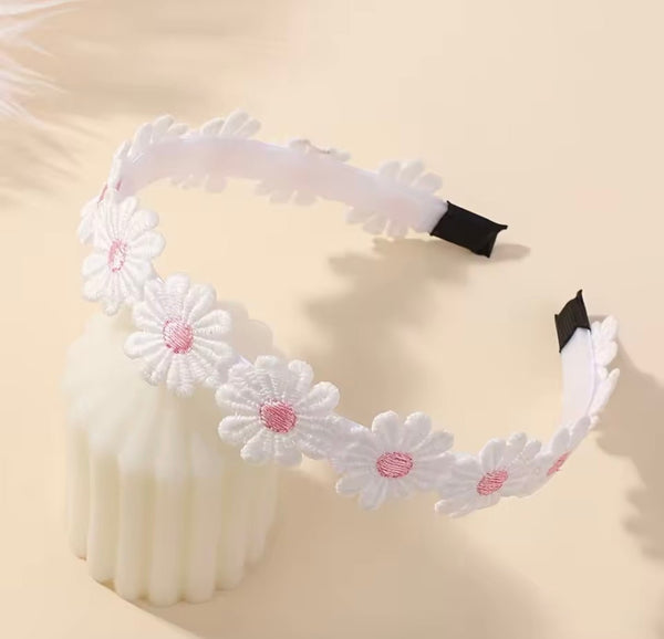 Pink Spring Daisy Headband