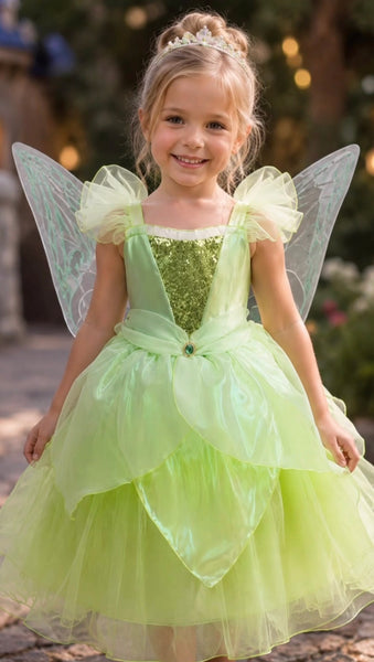 Tinkerbell Fairy Princess Dress & matching Wings