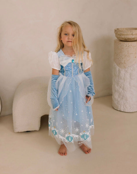 Enchanted Cinderella Princess Dress Costume with gloves