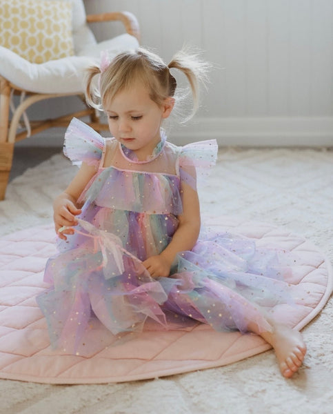 Enchanted Tulle Princess Tulle Birthday Dress Pink Rainbow