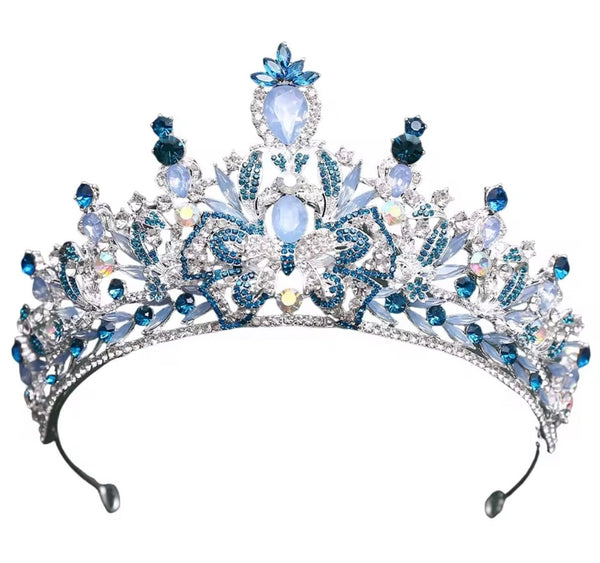 Princess Luxe Tiara Birthday Crown - Blue