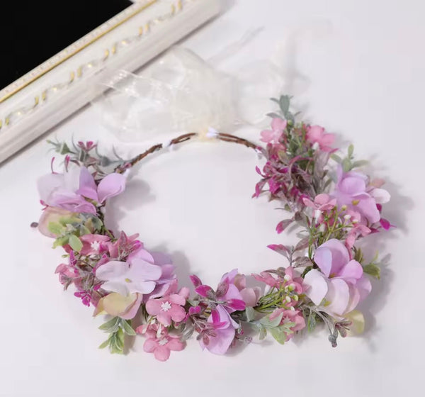 Enchanted Princess Birthday Flower Crown - Lavender